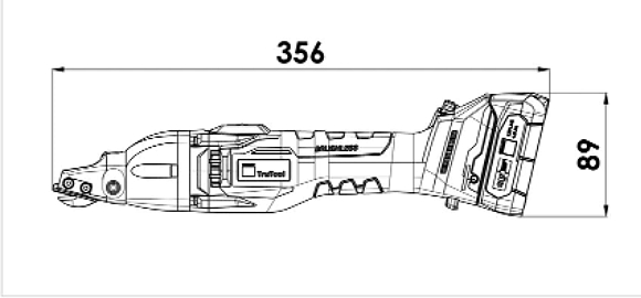 Cisaille électrique C160 tôle 1.6 mm, sur batterie