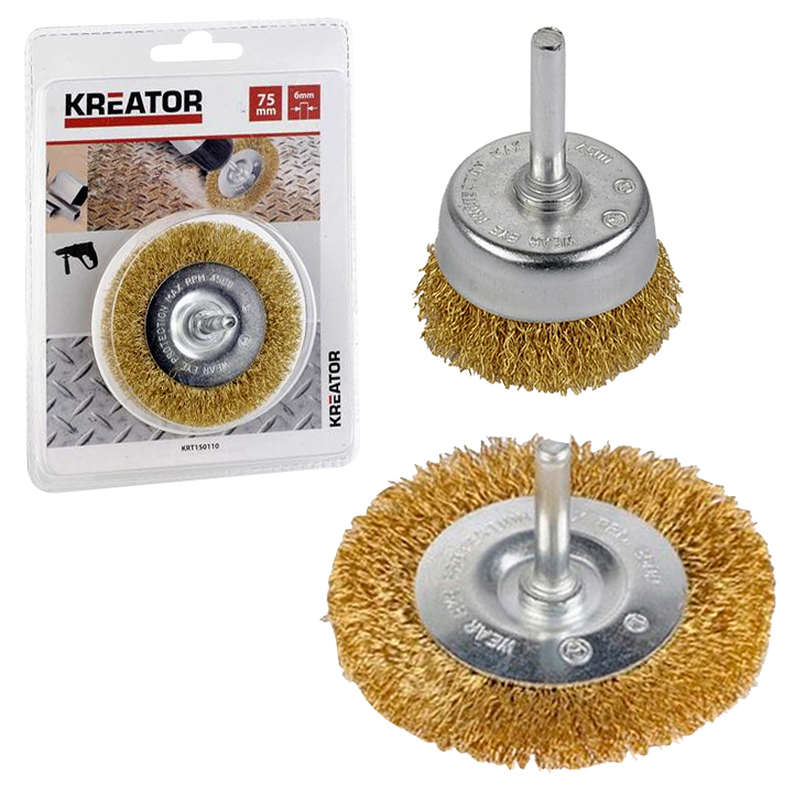 Brosses acier laiton pour perceuses - Kreator