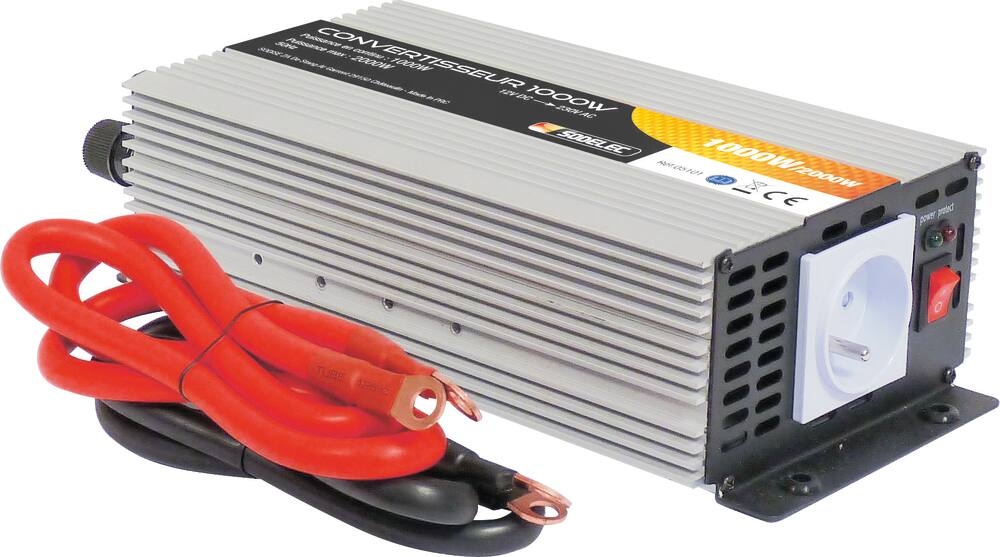 Convertisseur 12V DC/230V AC - 2000W max - SODELEC 05101