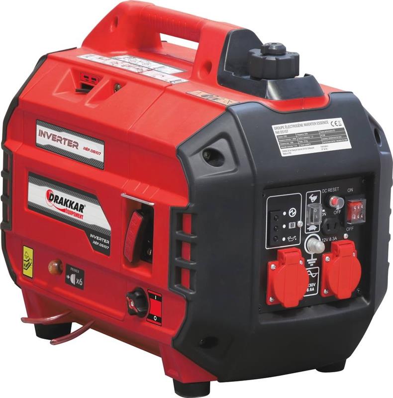 Groupe électrogène inverter 2000W 3CV portable - Drakkar Equipement 05107