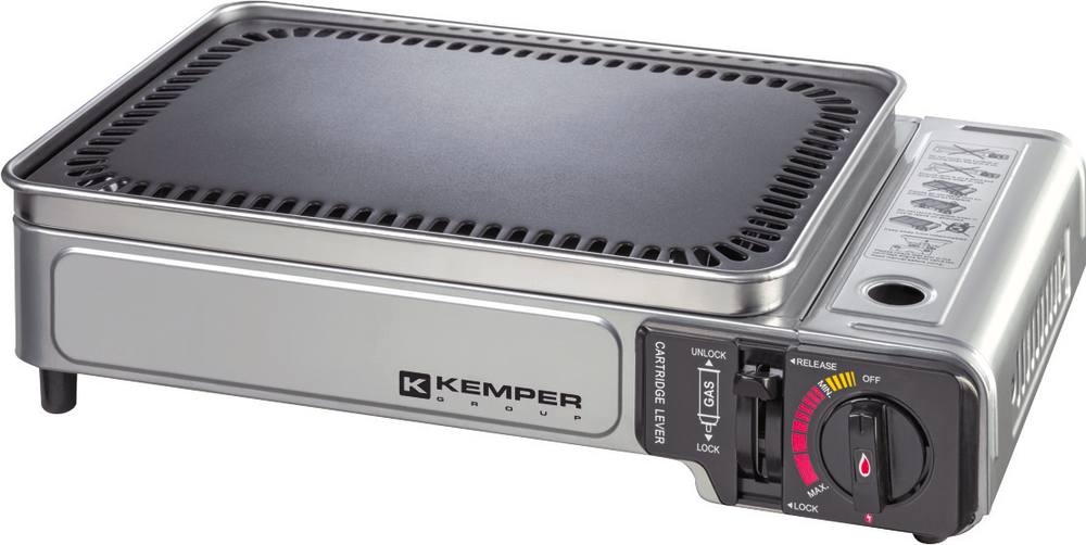 Plancha à gaz avec 2 brûleurs 2300W - Kemper 05882