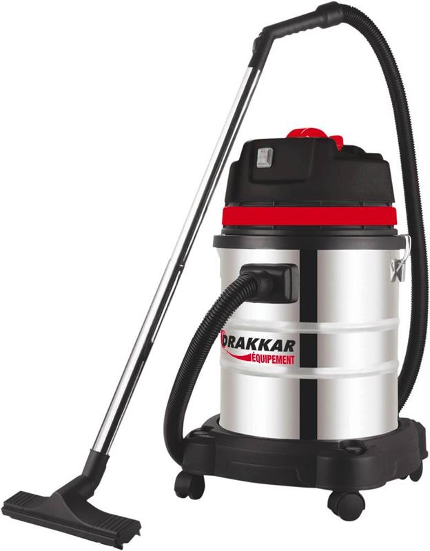 Aspirateur eau et poussière 40L Cuve inox - Drakkar Equipement 07401