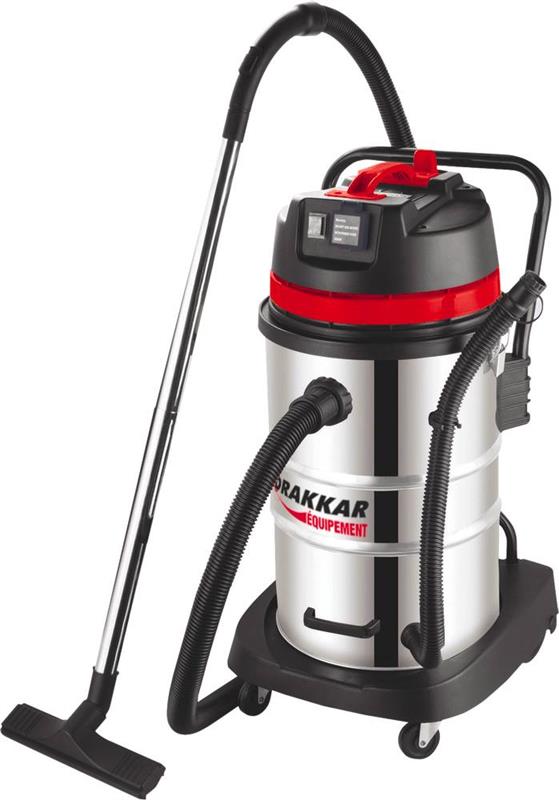 Aspirateur eau et poussière Cuve inox 50L - Prise électroportatif - Drakkar Equipement 07403