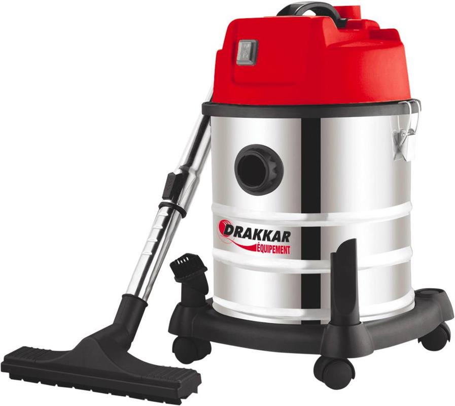 Aspirateur eau et poussière 20L Cuve inox - Drakkar Equipement 07411