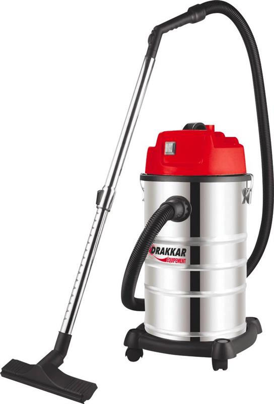 Aspirateur eau et poussière 30L Cuve inox - Drakkar Equipement 07436