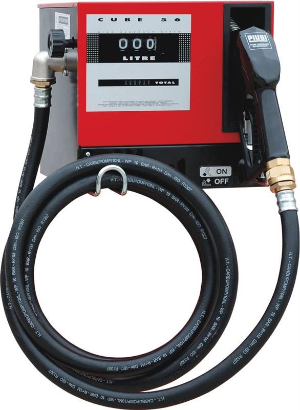 Station carrossée - Pompe à gasoil 230V 56 ou 70L/min avec pistolet automatique et volucompteur - PIUSI 08380 08381