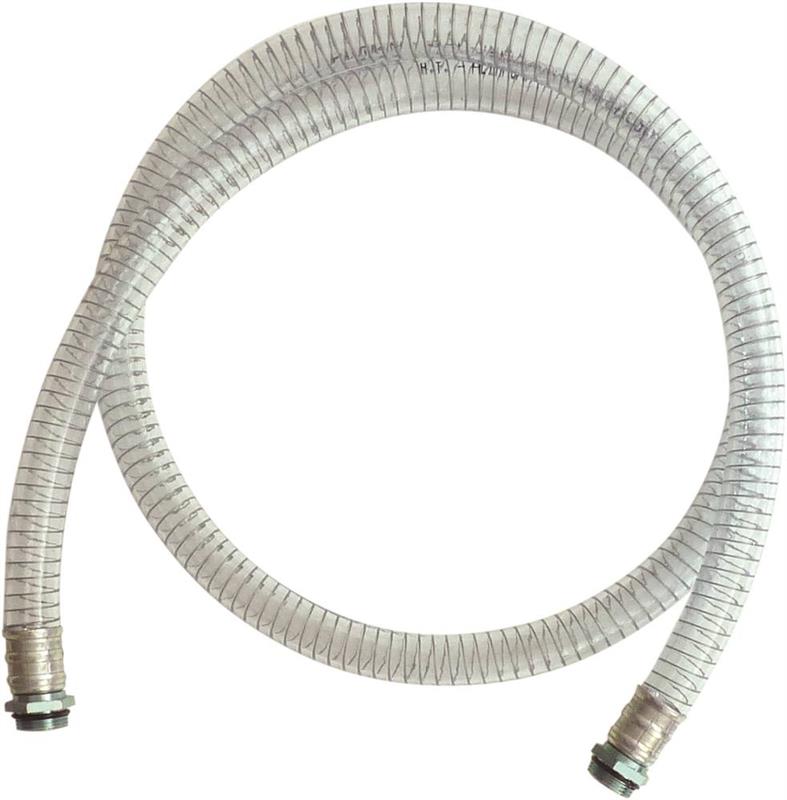 Tuyau d’aspiration spiralé - 2,3m Ø25mm avec raccord mâle 1’’ - PIUSI 08567