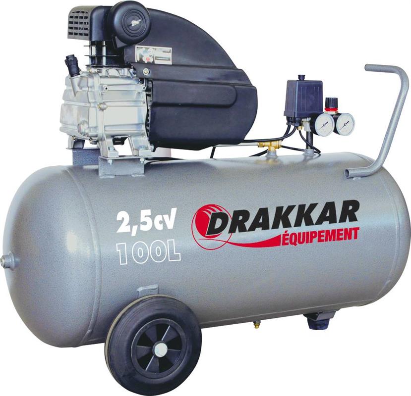 Compresseur mobile 100L - Drakkar Equipement 11232