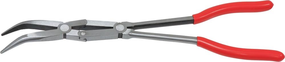 Pince coudée demi-ronde double articulation gainée 340mm - Drakkar Tools 13706