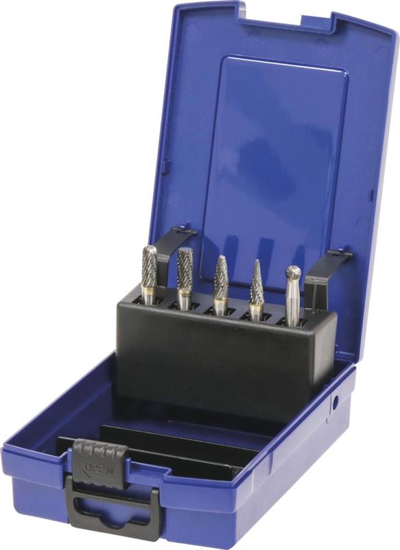 Coffret de 5 fraises métalliques Ø 6mm - Drakkar Tools 15552