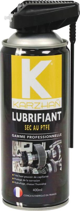 Lubrifiant à sec au PTFE avec tête 2 jets - Aérosol 400ml - KARZHAN 24568