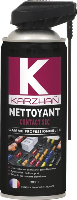 Nettoyant contact électrique avec tête 2 jets - Aérosol 300ml - KARZHAN 24582