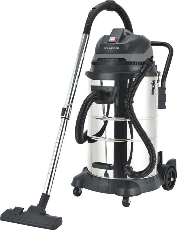 Aspirateur eau et poussière 50L Cuve métallique et Basculante - Schneider 50006