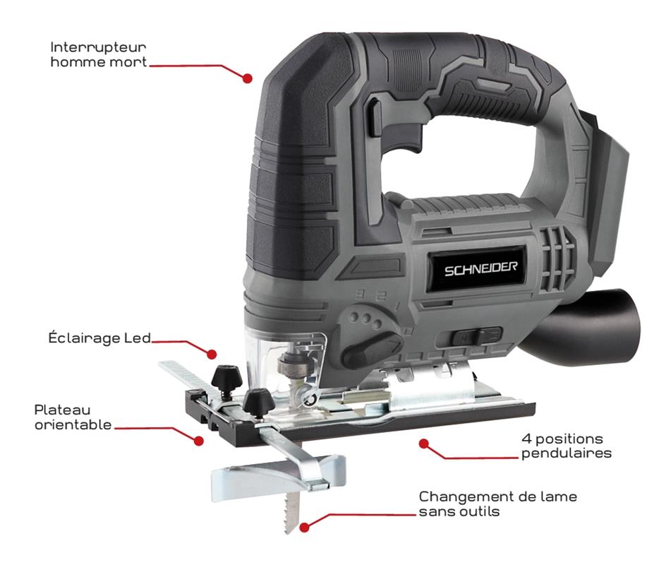 Scie sauteuse 20V - Schneider 50856