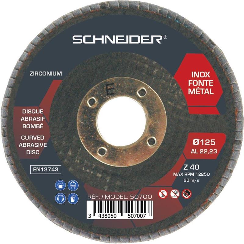 Disque à lamelles bombé Ø 125mm - Lot de 10 - Schneider