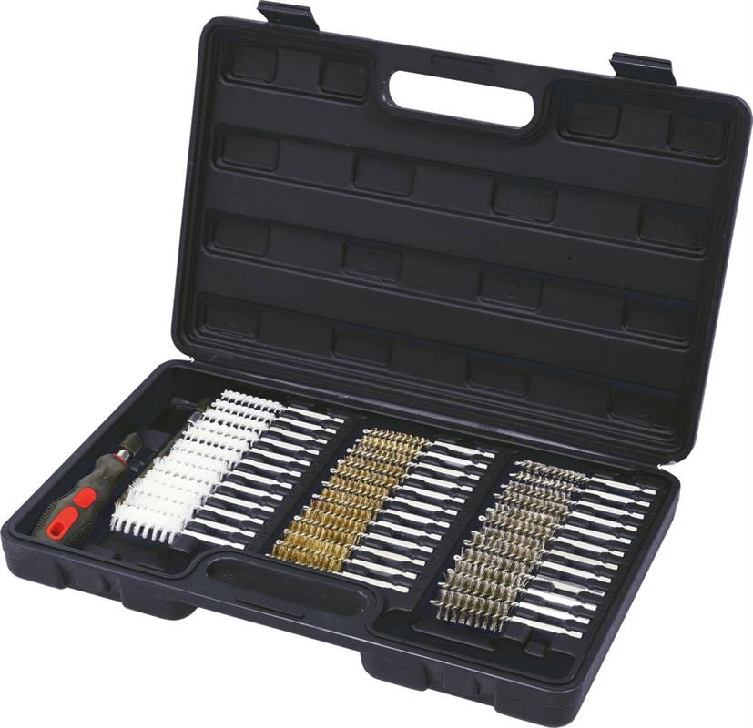 Coffret de 36 brosses Inox / Nylon / Laiton - Drakkar Tools 55500