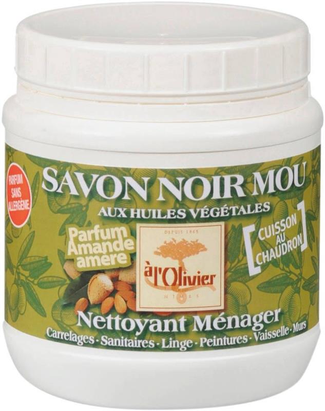 Savon noir mou traditionnel - Parfum amande - Pot de 750g - À l’Olivier 58385