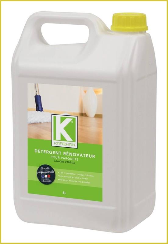 Nettoyant détergent - Rénovateur parquet avec cire d’abeille - 5L - KARZHAÑ 58545