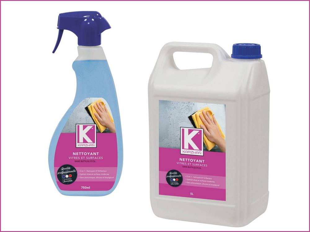 Nettoyant vitres et surfaces lisses sans butyglycol - KARZHAÑ | Disponible en 750ml ou 5L