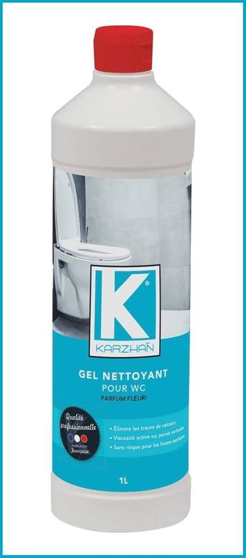 Gel WC anti-calcaire - Parfum fleuri - Bouteille de 1L - KARZHAÑ 58695