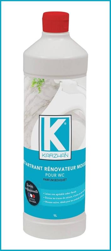 Détartrant rénovateur WC à effet moussant - Bouteille de 1L - KARZHAÑ 58710