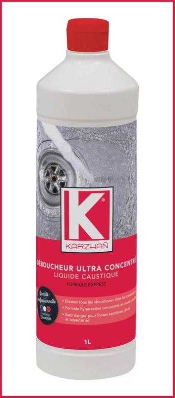 Déboucheur liquide ultra concentré pour canalisation - Bouteille de 1L - KARZHAÑ 58745