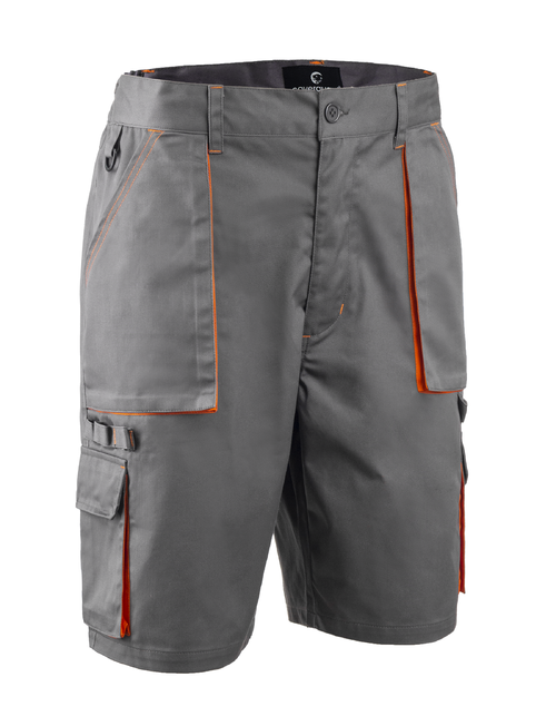 Bermuda de travail 6 poches - Gris/Orange - PADDOCK II - COVERGUARD 5PAK150