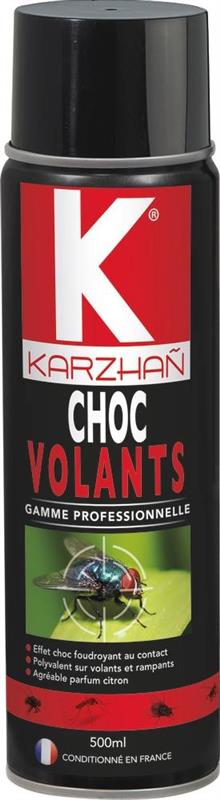 Insecticide CHOC INSECTES VOLANTS - Aérosol de 500ml - KARZHAÑ 60005