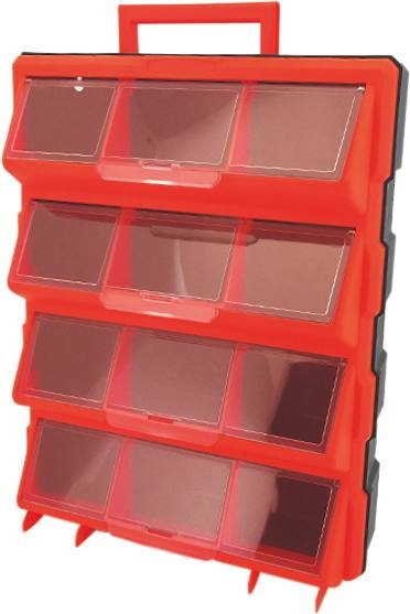 Armoire de rangement plastique 12 tiroirs avec poignée - Drakkar Equipement 72559