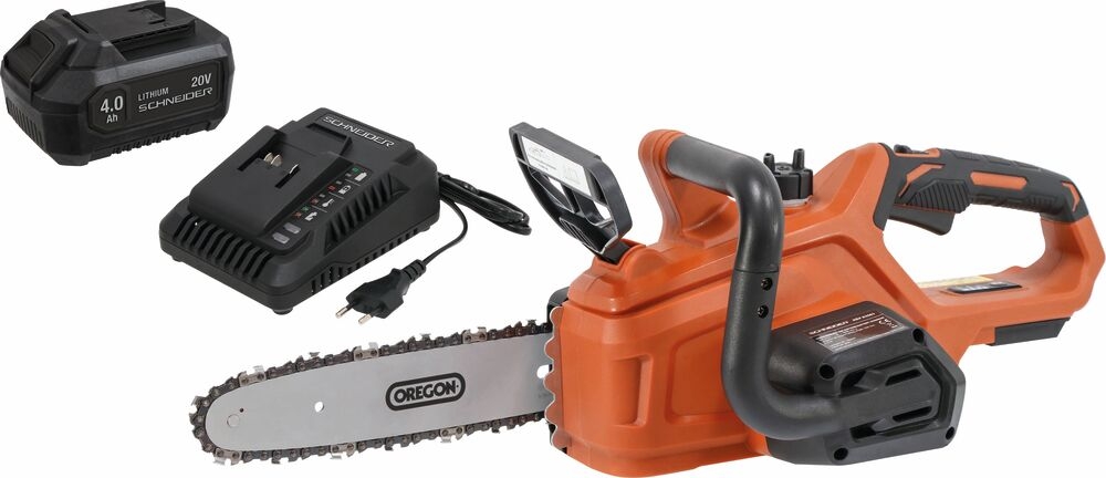 Tronçonneuse sur batterie 20V - Guide 25 cm OREGON® – SCHNEIDER 83563/83564 Tronçonneuse sur batterie 20V - Guide 25 cm OREGON® – SCHNEIDER 83563/83564