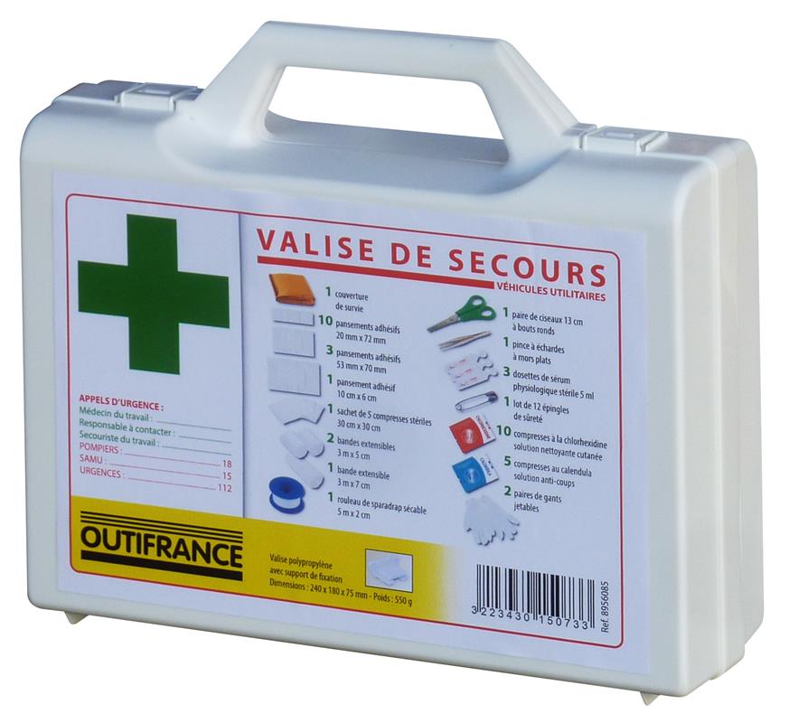 Valise de secours véhicules utilitaires et ateliers - Outifrance 8956085