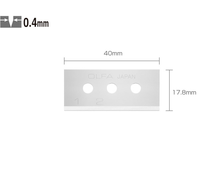 Etui de 10 lames pour cutter sécurité spécial emballage - OLFA SKB-10