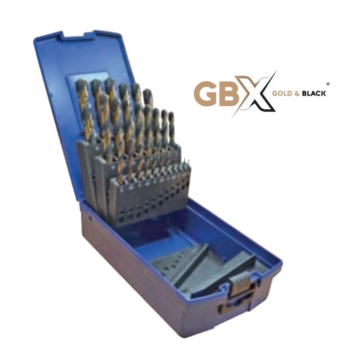 Coffret de 25 forets HSS meulés GBX - Ø 1 à 13mm par 0.5mm - ALPHA COUPE AP113/GBX