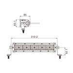 Barre d’éclairage LED homologuée route / 10 LED 5W - Sodiflash 17045