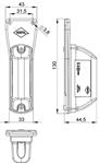 Feu de gabarit LED avec support 12/24V - 79800/79801