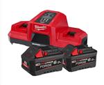 Pack 2 batteries M18 FORGE 18V 6Ah + Super Chargeur double M18 FORGENRG-602 - Milwaukee 4933498549